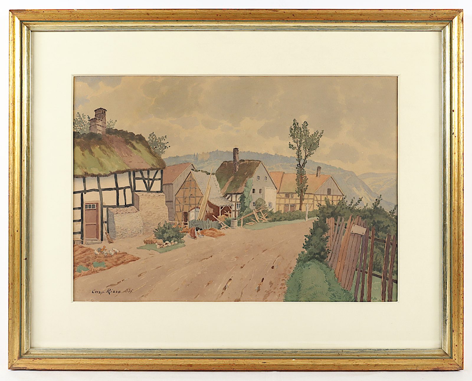 RISSE, Caspar (1850-1923), "Dorfstraße", R.