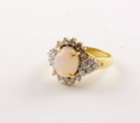 Opal-Ring, 750/ooo GG, 7,6g