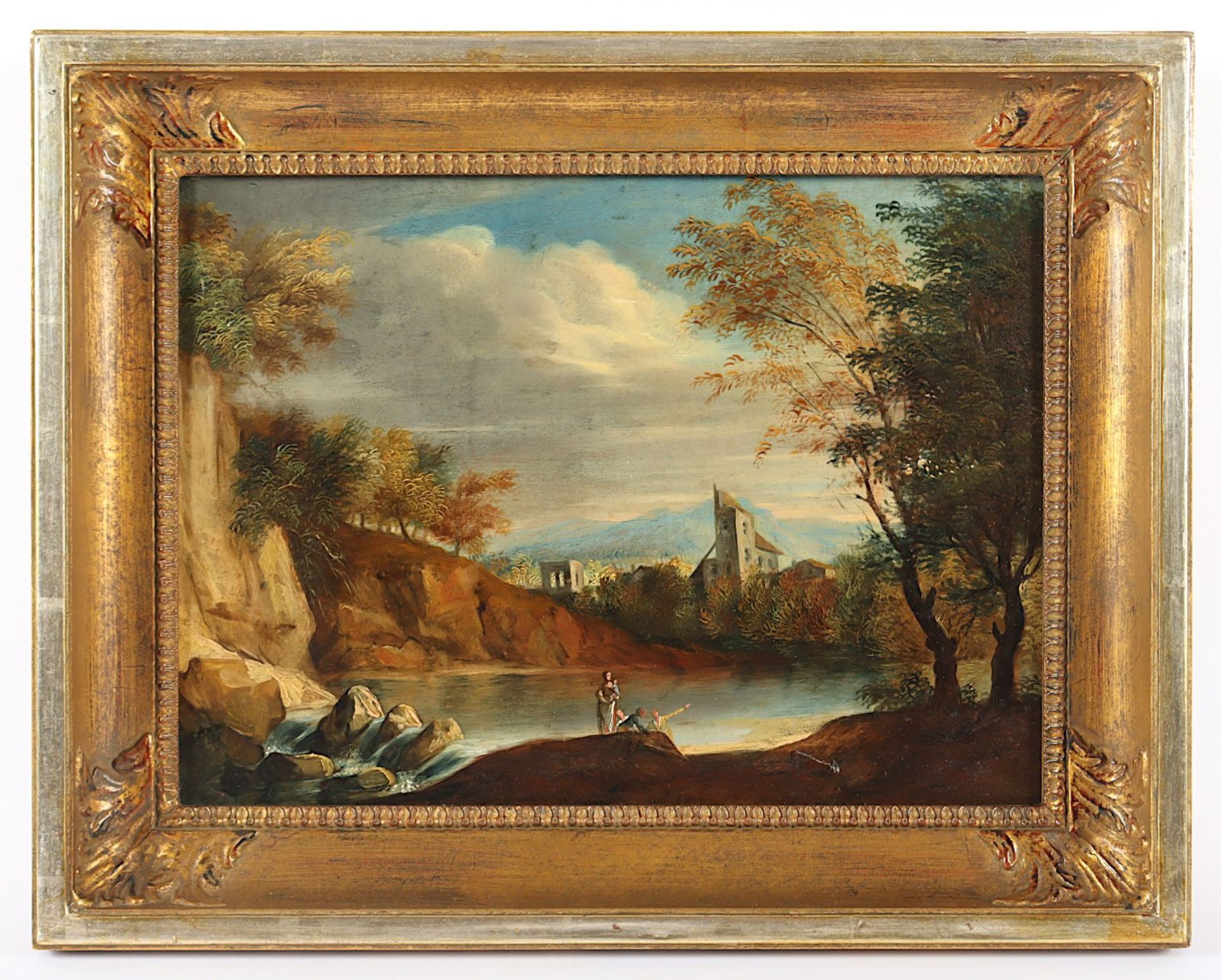 MALER A.19.JH., "Landschaft mit Flusslauf", R. - Bild 2 aus 4