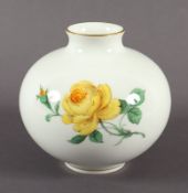 Vase, Gelbe Rose, MEISSEN