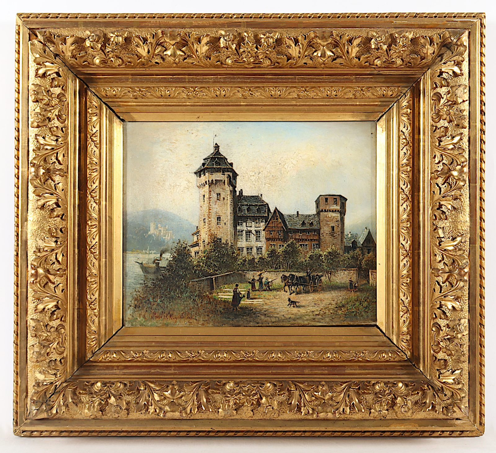 Meyerheim, Paul Wilhelm (1848-1900), "Schloss in Oberlahnstein", R.