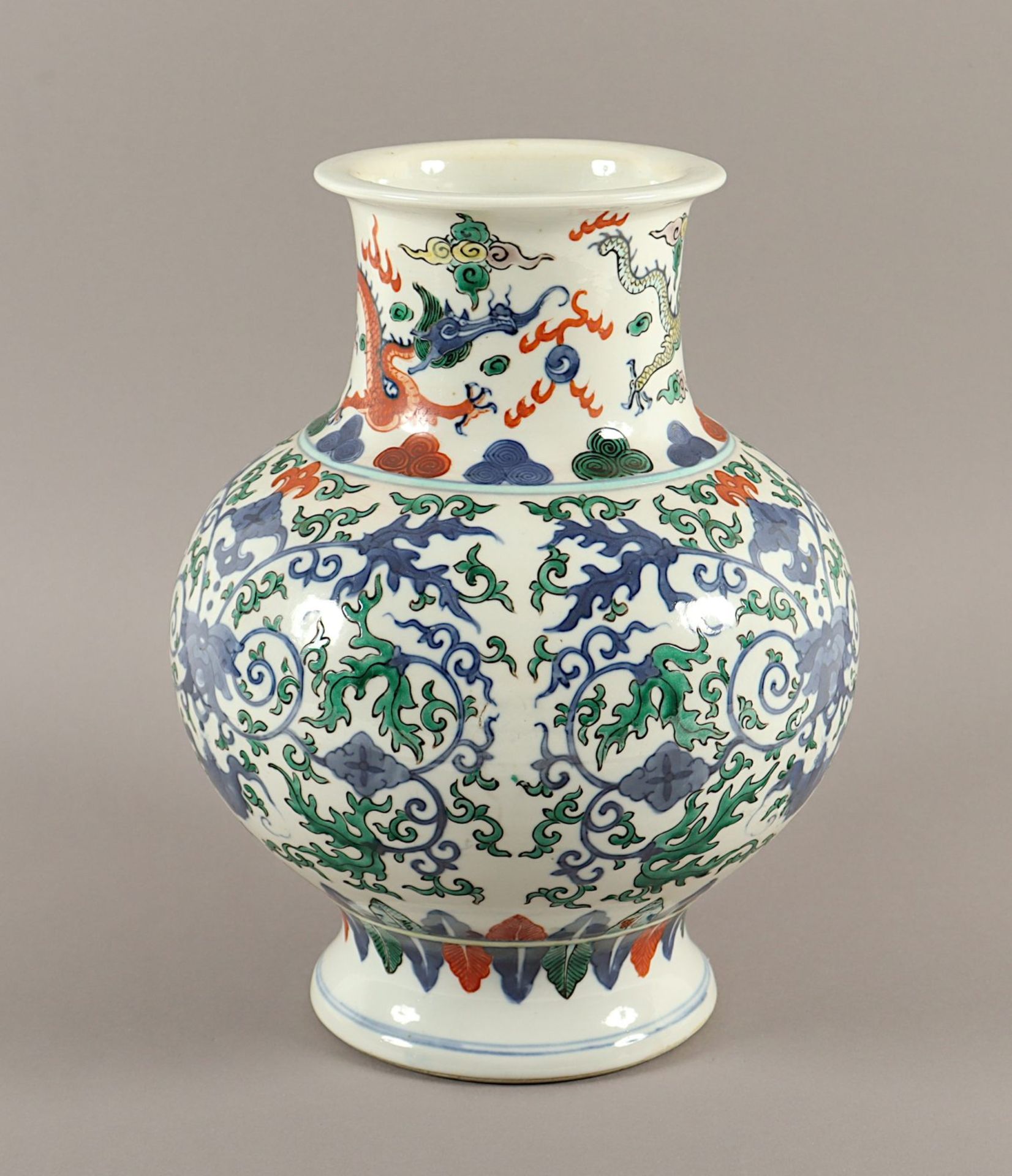 Vase, Porzellan, CHINA, 1.H.20.Jh. - Bild 3 aus 6