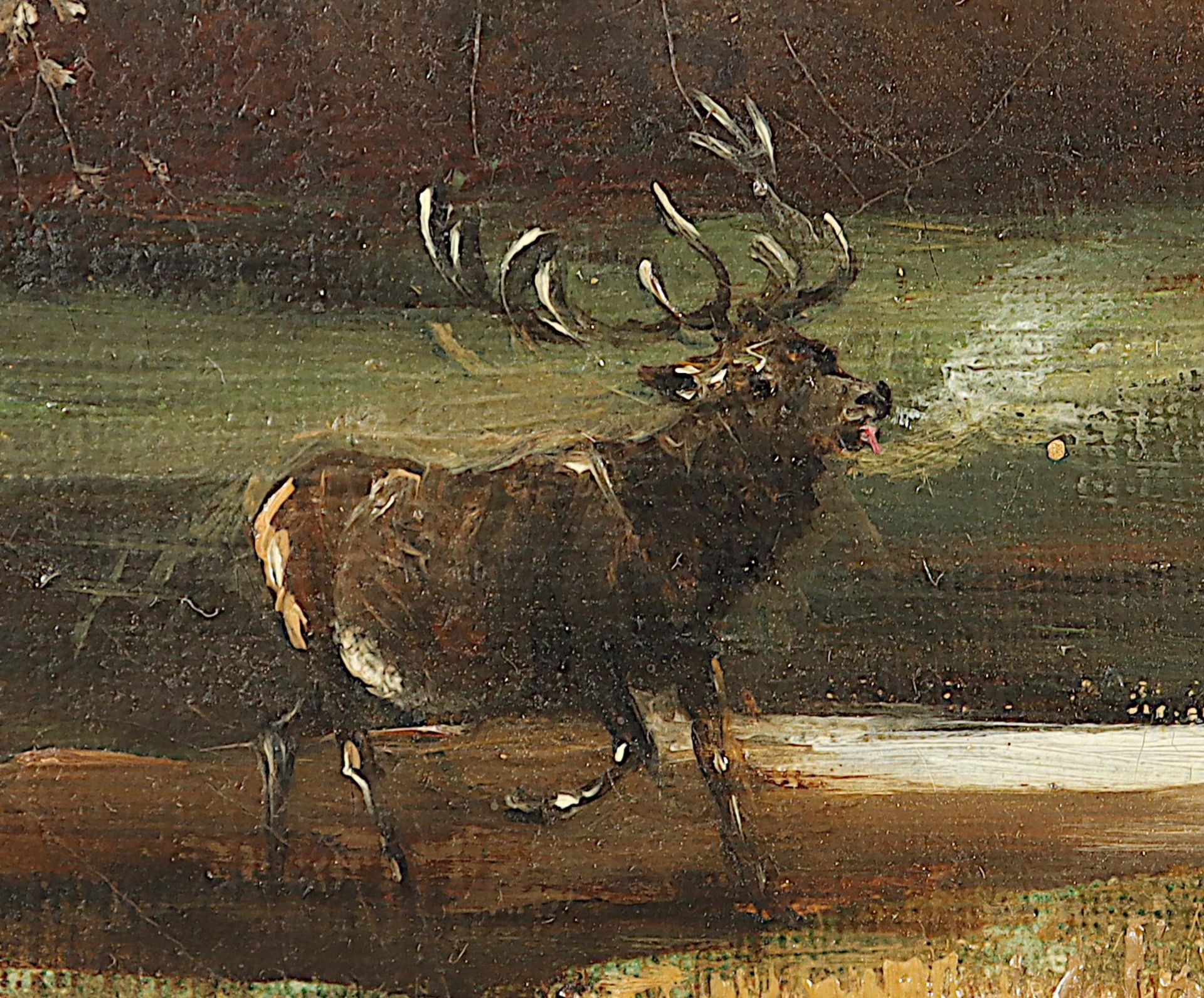 FISCHOF, Georg (1859-1914, "R.Ducat"), "Mondscheinlandschaft", R. - Image 3 of 5