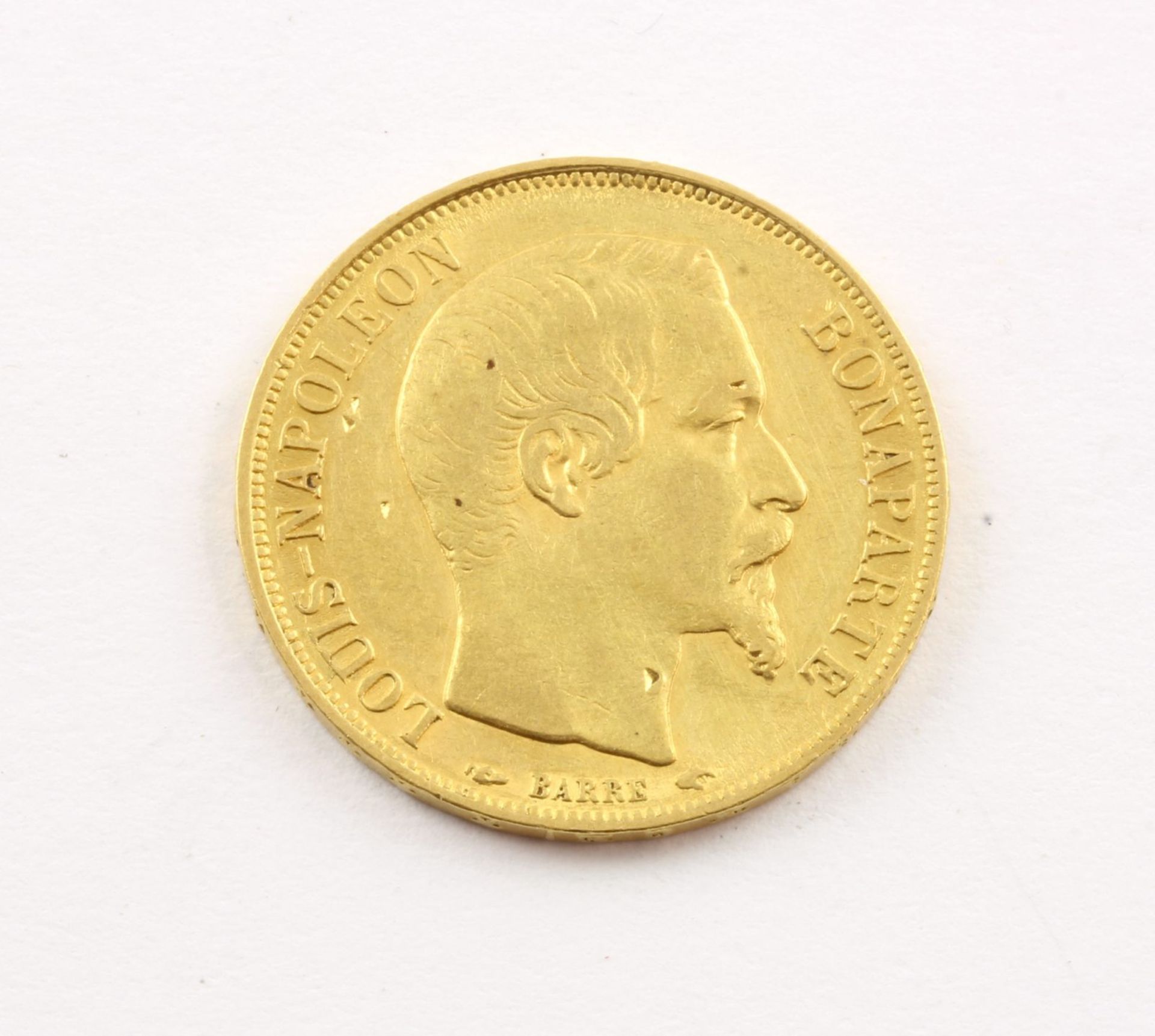 GOLDMÜNZE, 20 FRANCS, "KAISER NAPOLEON III", 1852