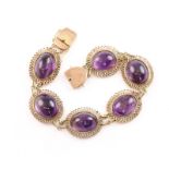 Amethyst Armband, 333/ooo Rotgold, geprüft, 25g