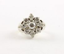 Diamant-Ring, 585/ooo WG, 9,8g