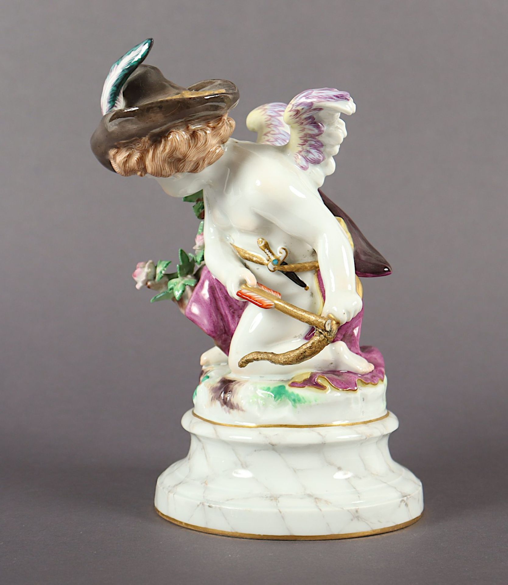 Figur Amor als Räuber, besch., Heinrich Schwabe, Meissen, um 1940 - Image 3 of 6