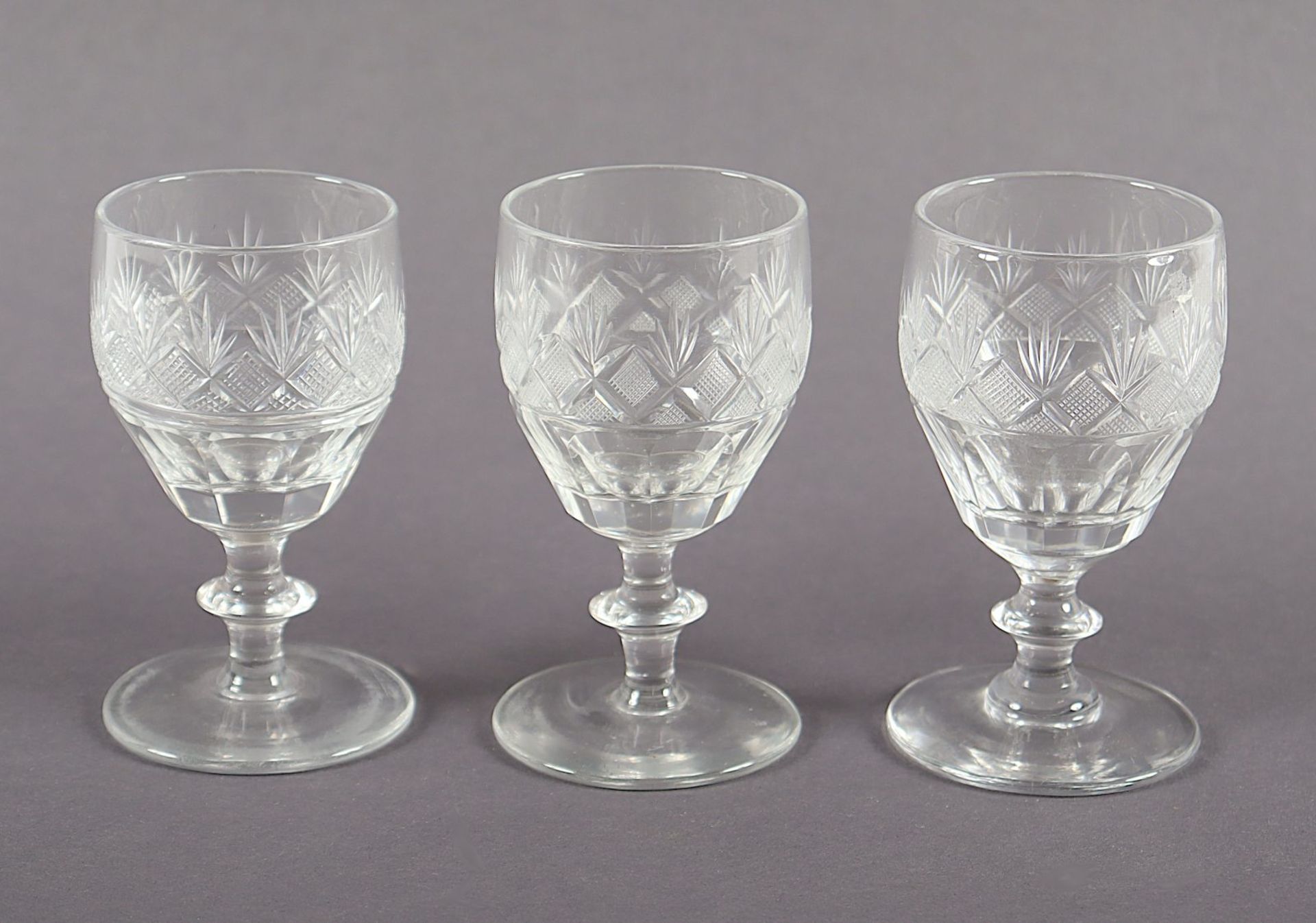 drei Gläser, BACCARAT, E.19.Jh.