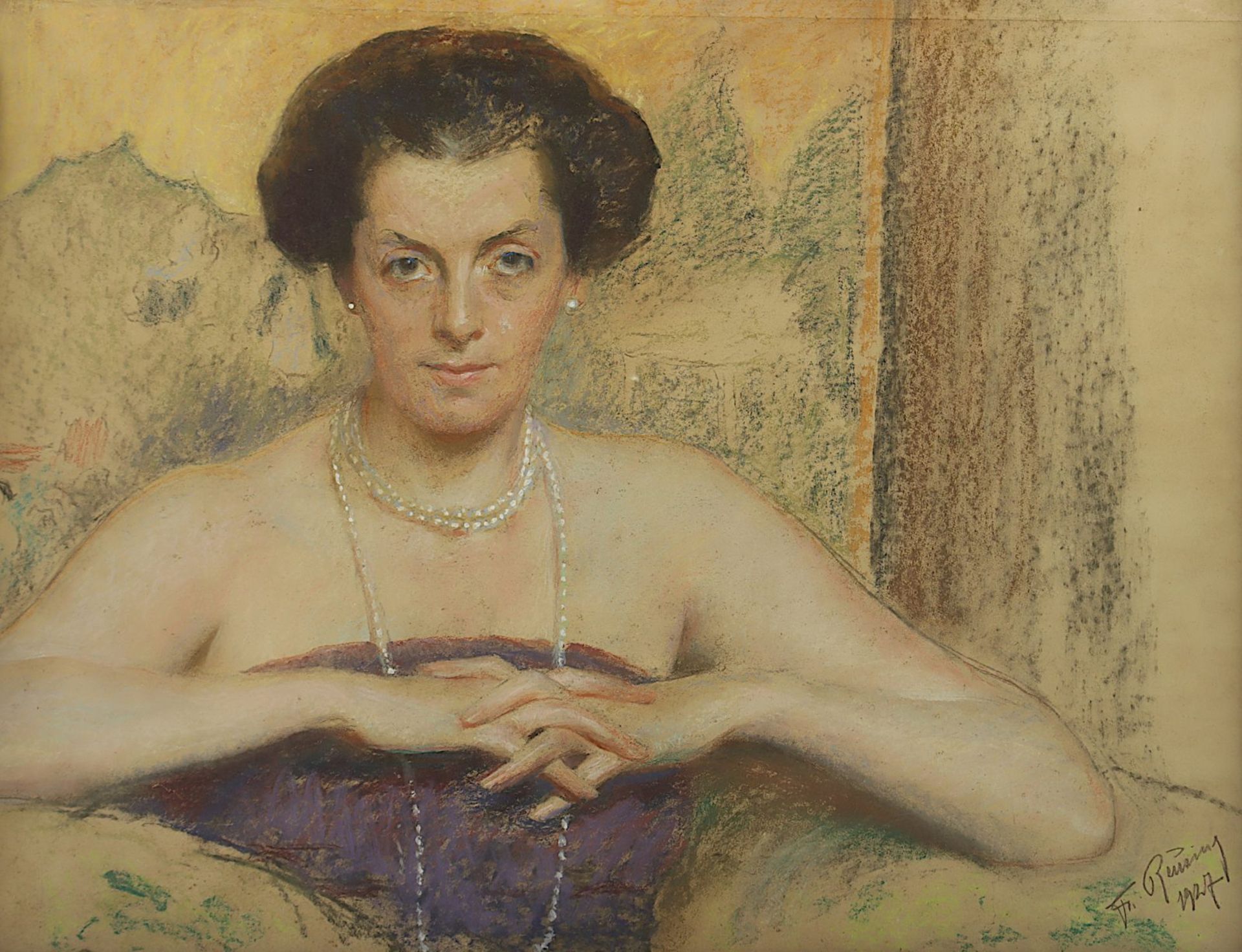 REUSING, Fritz (1874-1956), "Portrait einer Frau", R. - Image 2 of 4