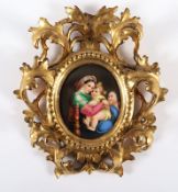Bildplatte, Madonna della Seggiola, Deutsch, 19.Jh.