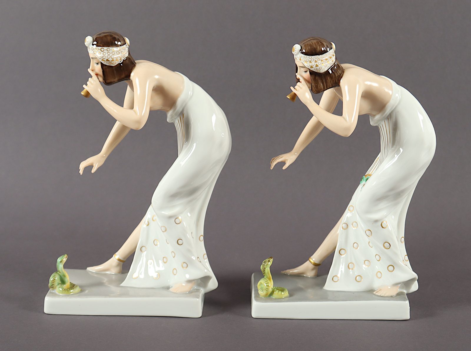 zwei Figuren Schlangentänzerin, Boeß, Rosenthal - Image 3 of 5