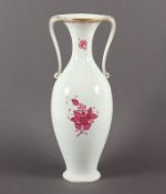 Vase, Herend, indisch purpur