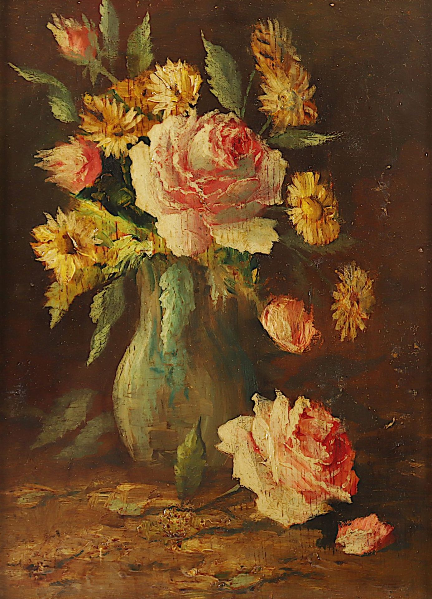 Maler um 1900, "Blumenstillleben", R. - Bild 2 aus 3