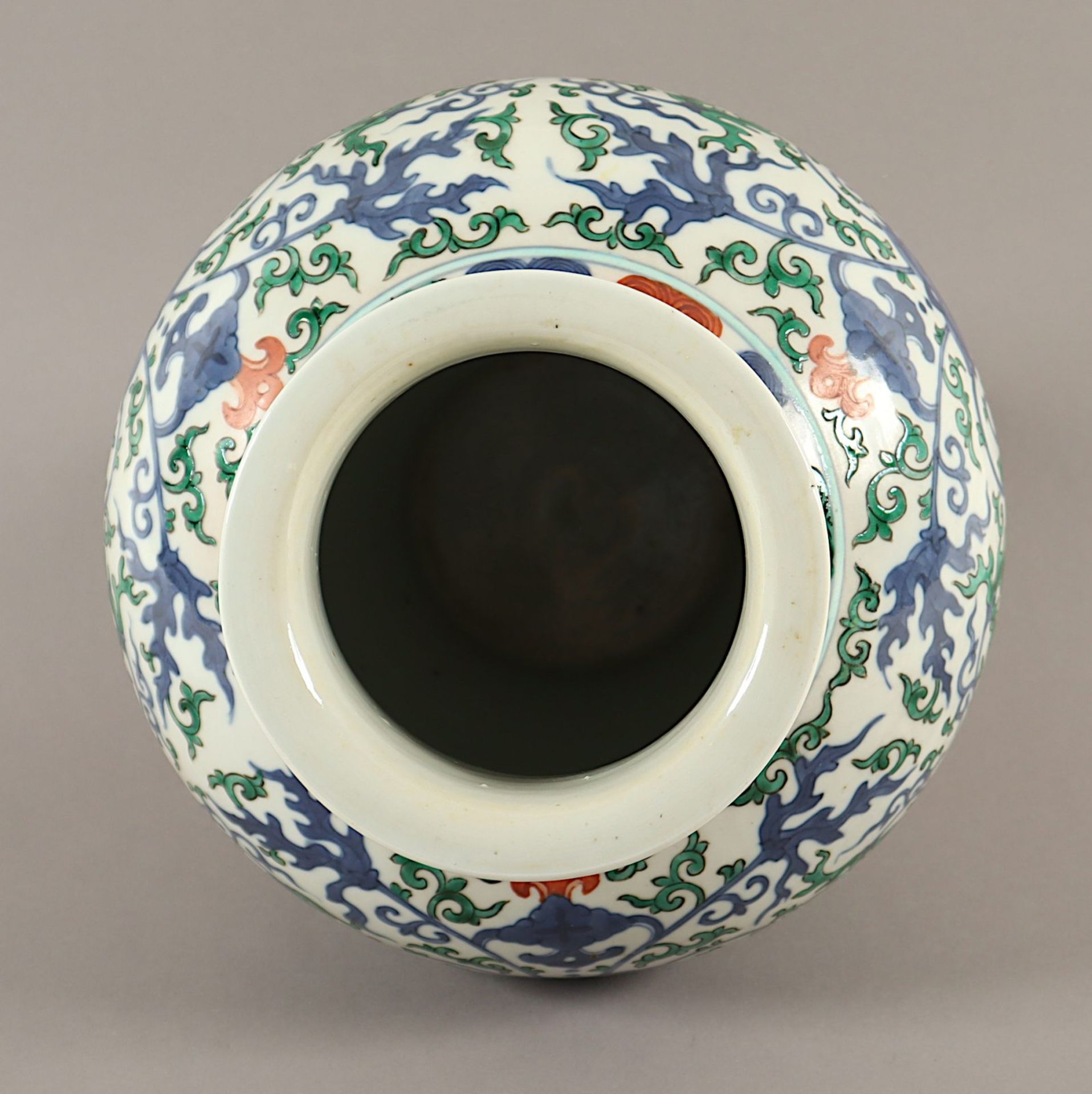 Vase, Porzellan, CHINA, 1.H.20.Jh. - Bild 5 aus 6