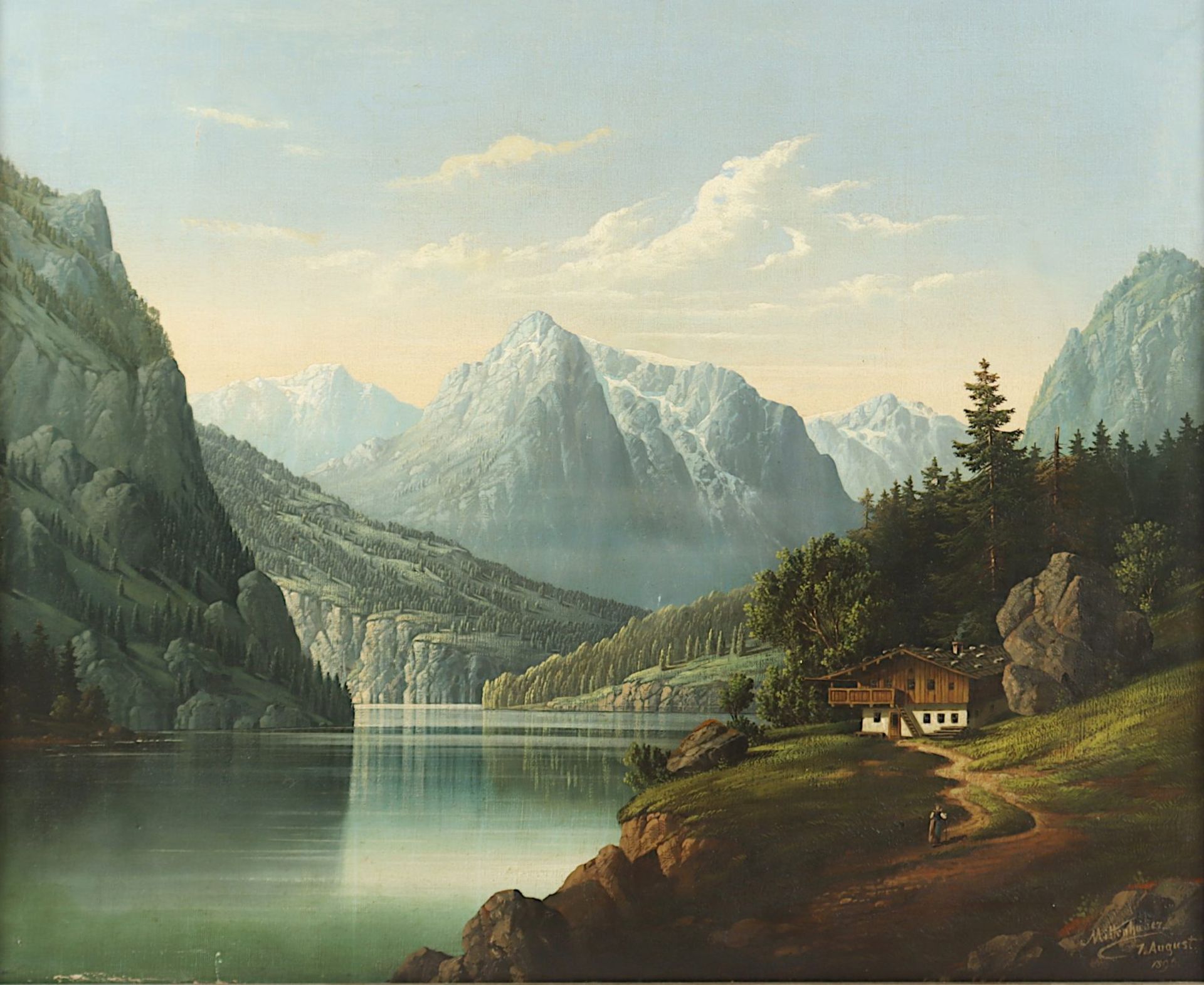 MITTENHUBER, B. (Österreich 2.H.19.Jh.), "Alpensee", besch., R.