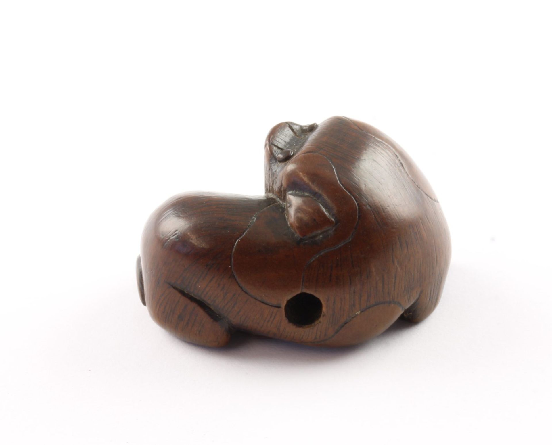 NETSUKE WELPE, buchsbaum, JAPAN - Bild 2 aus 3