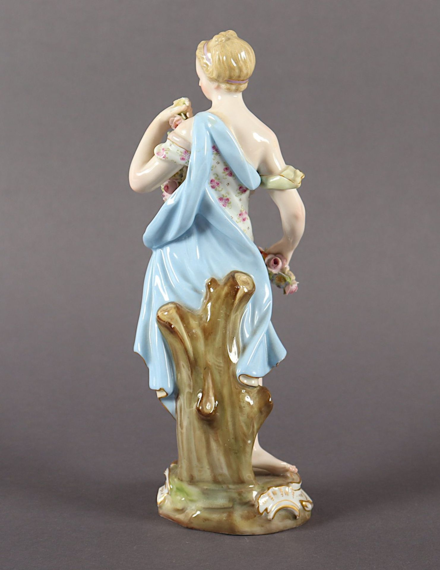 allegorische Figur "Der Frühling", Kaendler, Meissen, E.19.Jh. - Bild 3 aus 4