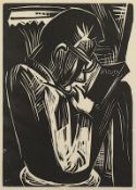 SCHMIDT-ROTTLUFF, Karl, "Lesender Mann", 1921, ungerahmt
