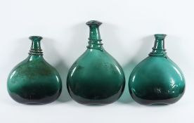 Drei persische Sattelflaschen, 19. Jh.