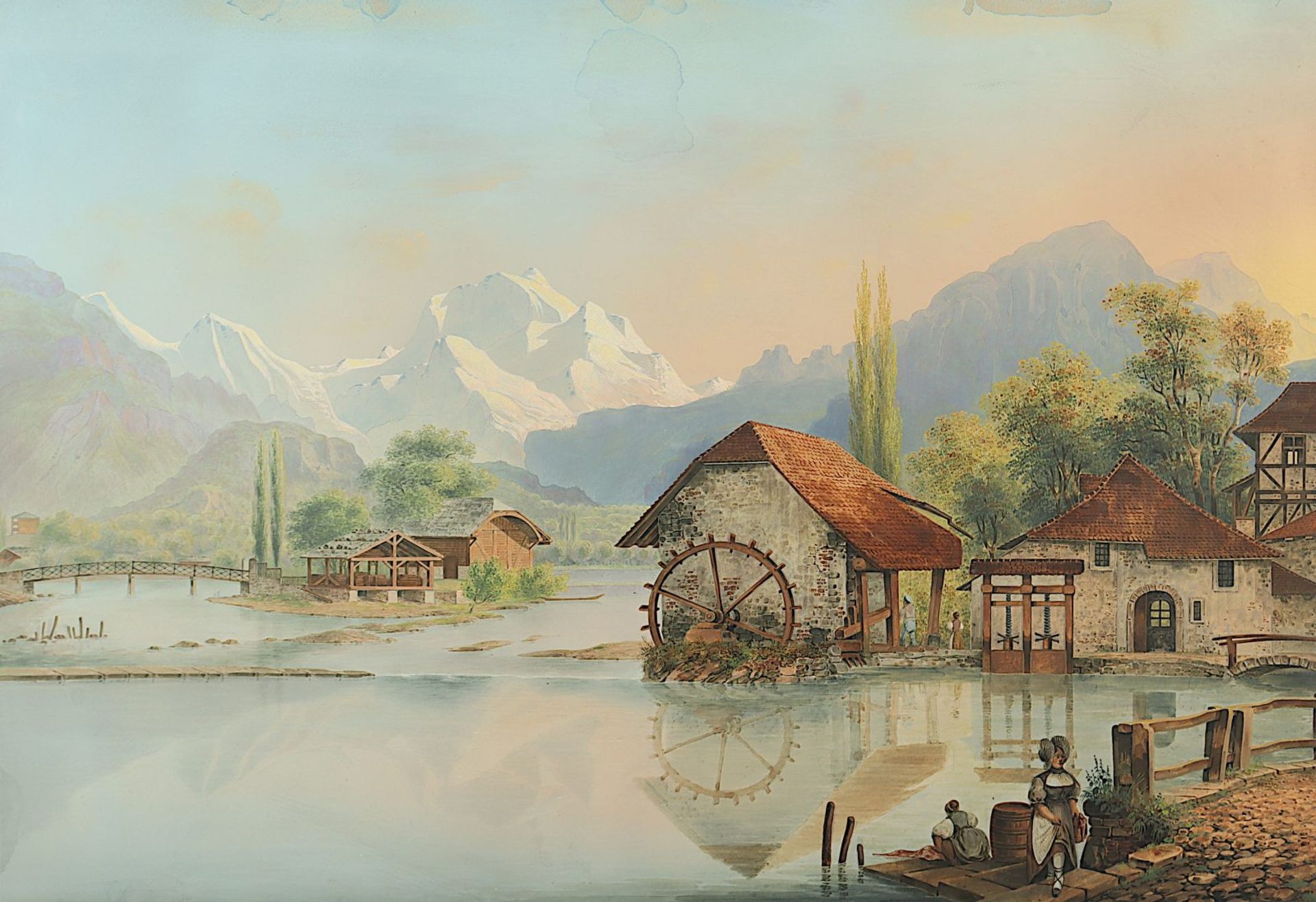 BLEULER, Ludwig (1792-1850), "Paar Ansichten aus den Schweizer Alpen", R. - Bild 4 aus 5