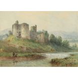 AQUARELLIST DES 19.JH., "Kidwelly Castle in South Wales", R.