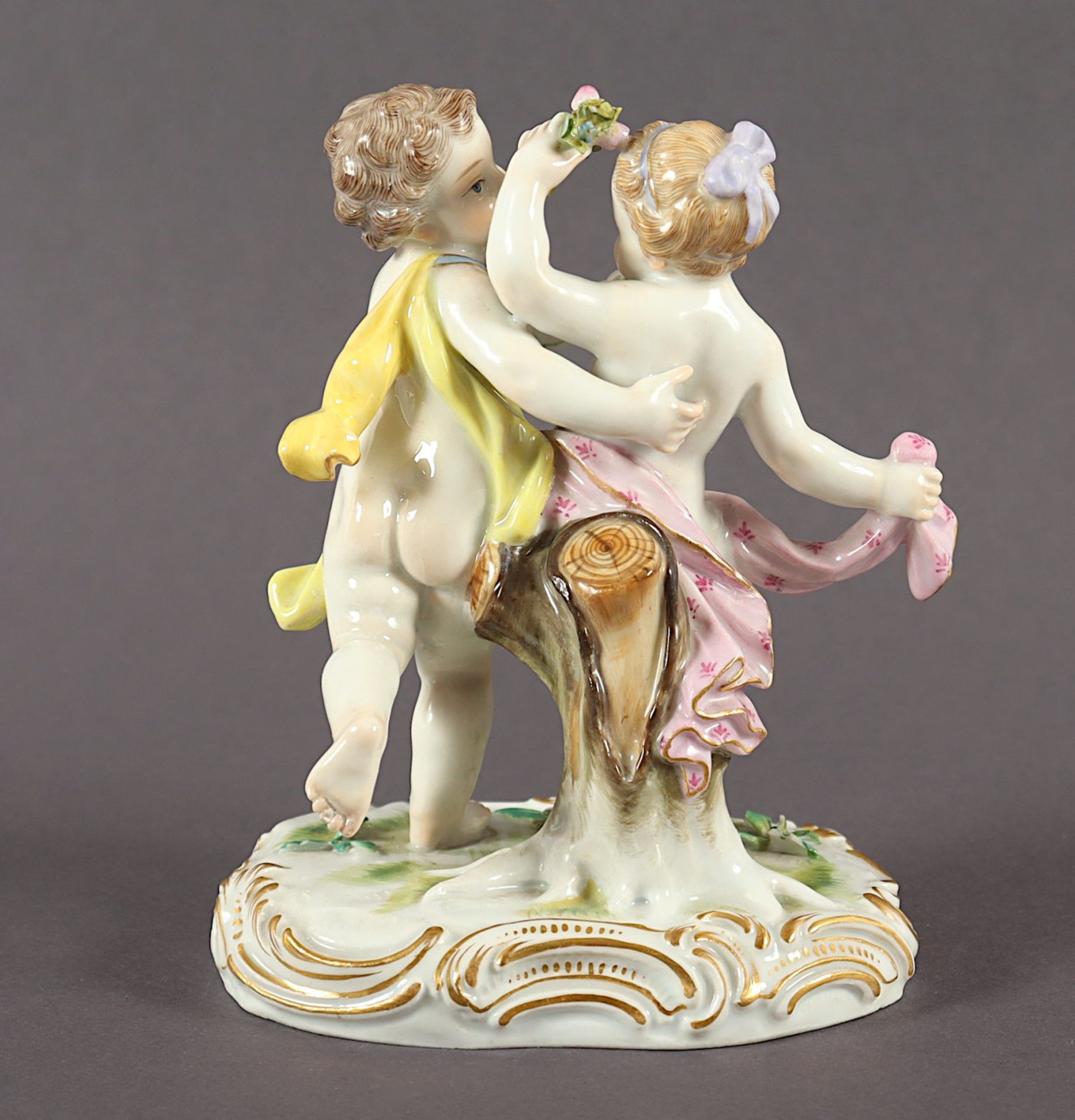 Amorettengruppe, Kaendler, Meissen, E.19.Jh. - Bild 4 aus 5