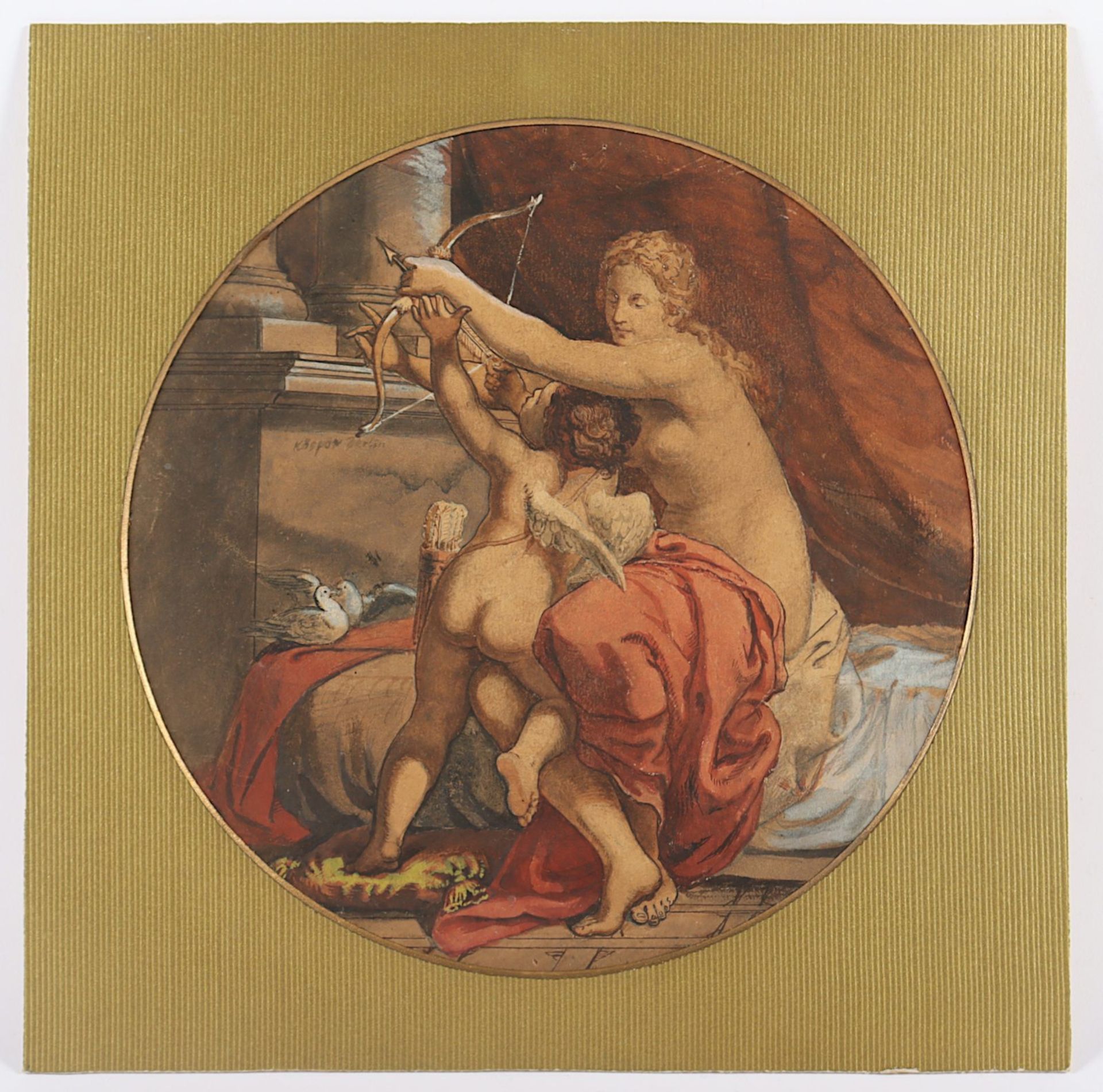 AQUARELLIST DES 19.JH., "Amor und Venus" - Image 2 of 4