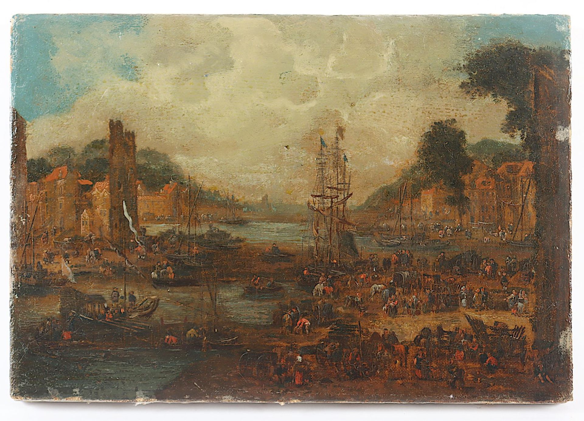 BEELT, Cornelis (1661-ca.1702), zugeschrieben, "Hafenszene", R. - Bild 3 aus 8