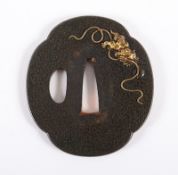 Tsuba, Kupfer, Mokkô, shishi, Japan