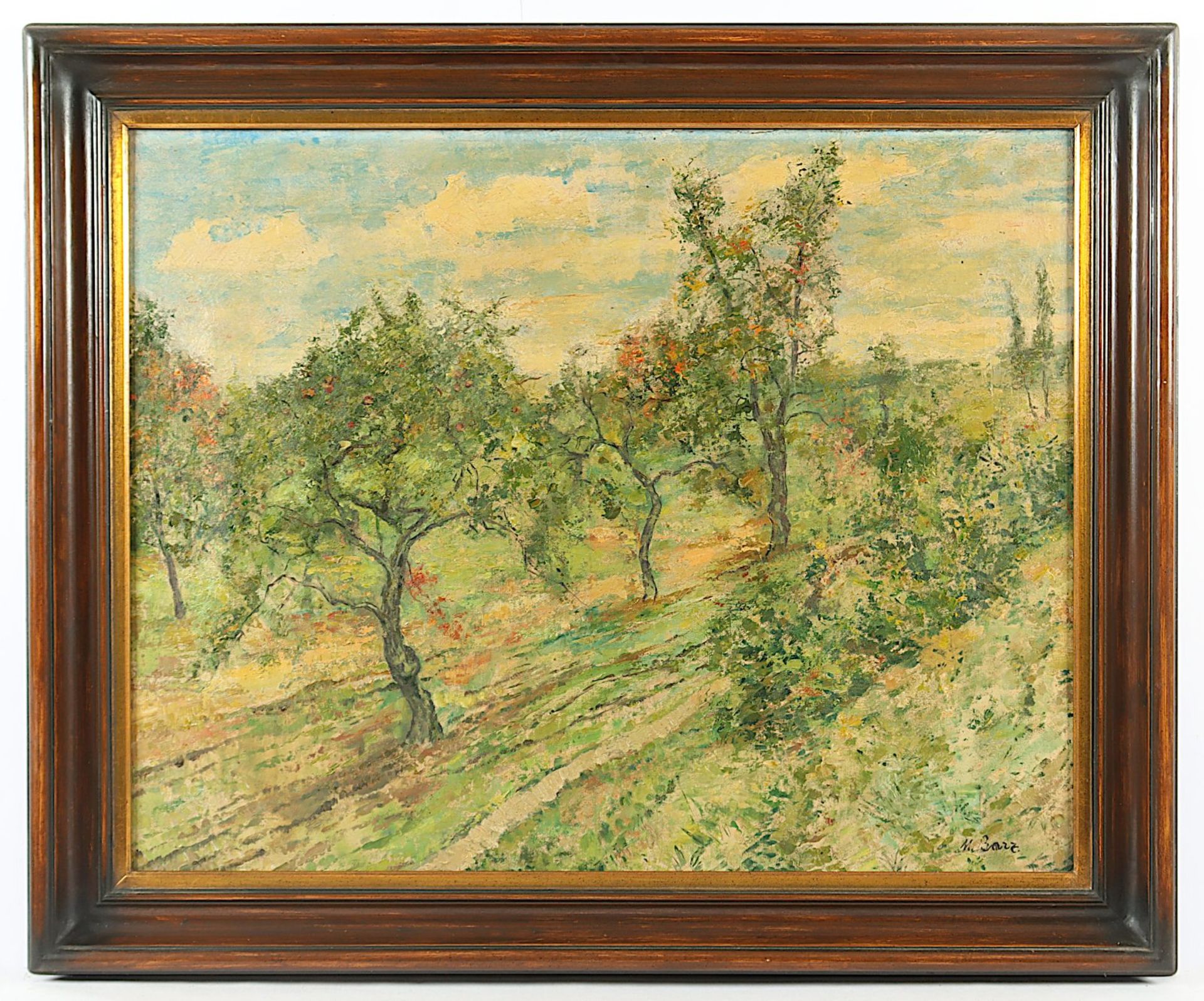 BARZ, Mathias (1895-1982), "Landschaft mit Obstbäumen", R.