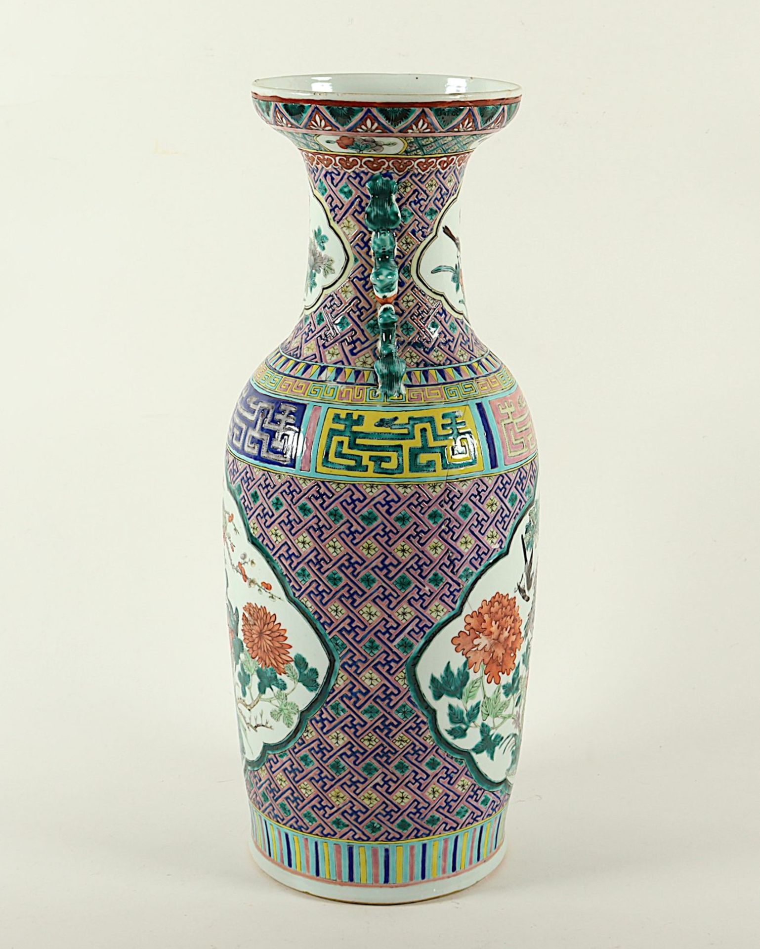 Vase, Porzellan, famille rose, China - Image 2 of 6