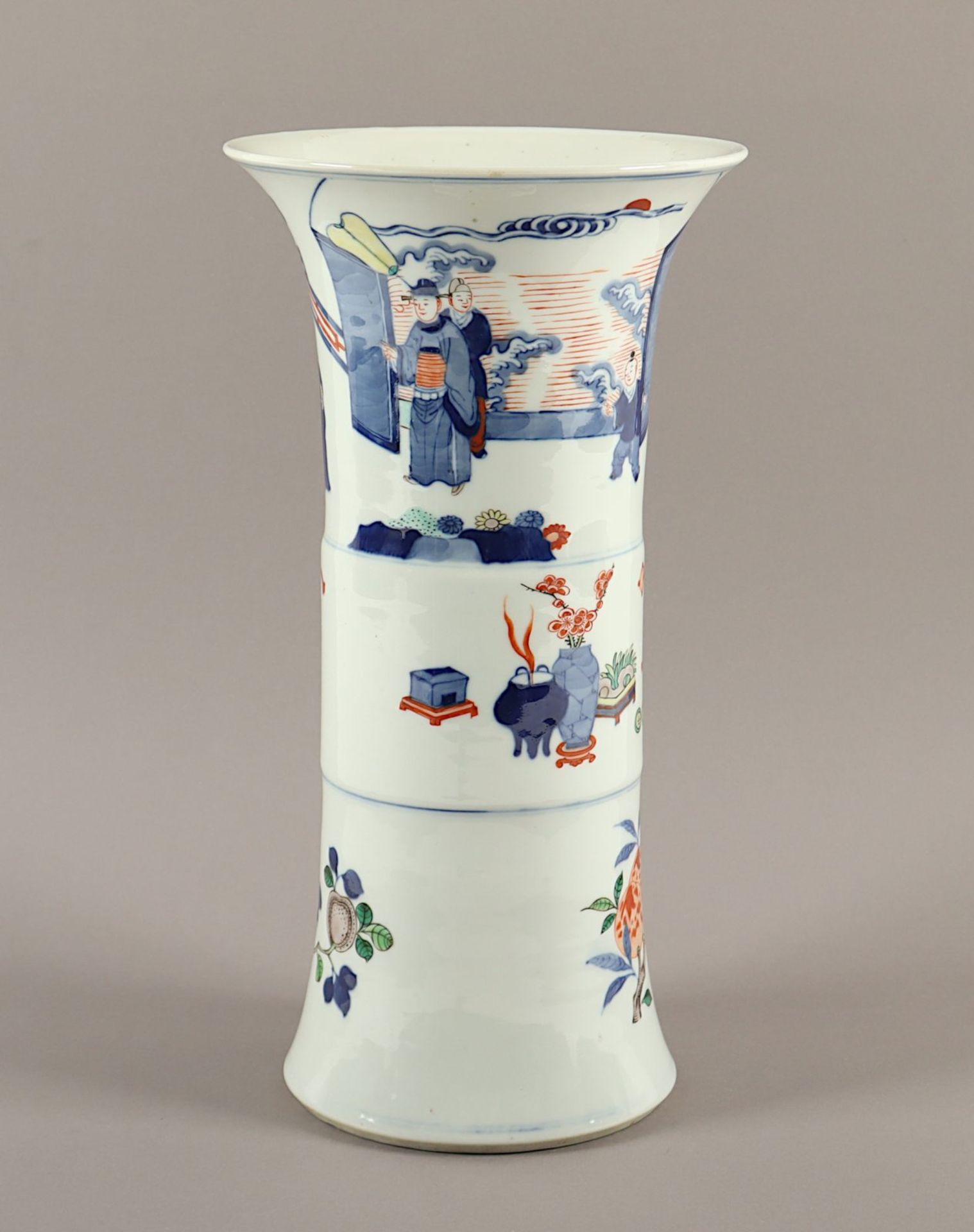 Gu-förmige Vase, Porzellan, CHINA - Bild 2 aus 6