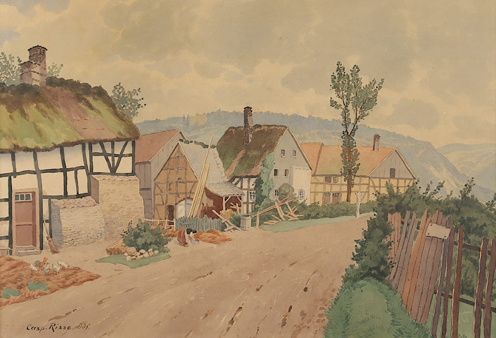 RISSE, Caspar (1850-1923), "Dorfstraße", R. - Image 2 of 2