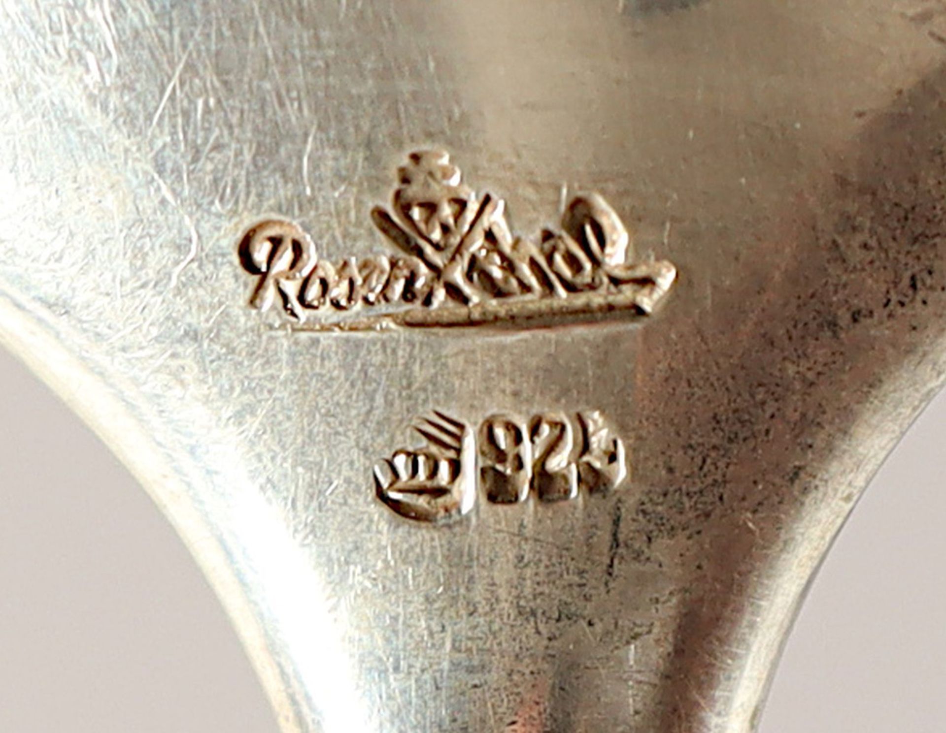 SECHS BESTECKTEILE, 925/ooo, Griffe Porzellan, Modell Variation, L bis 20, ROSENTHAL, um 1970 - Bild 2 aus 2