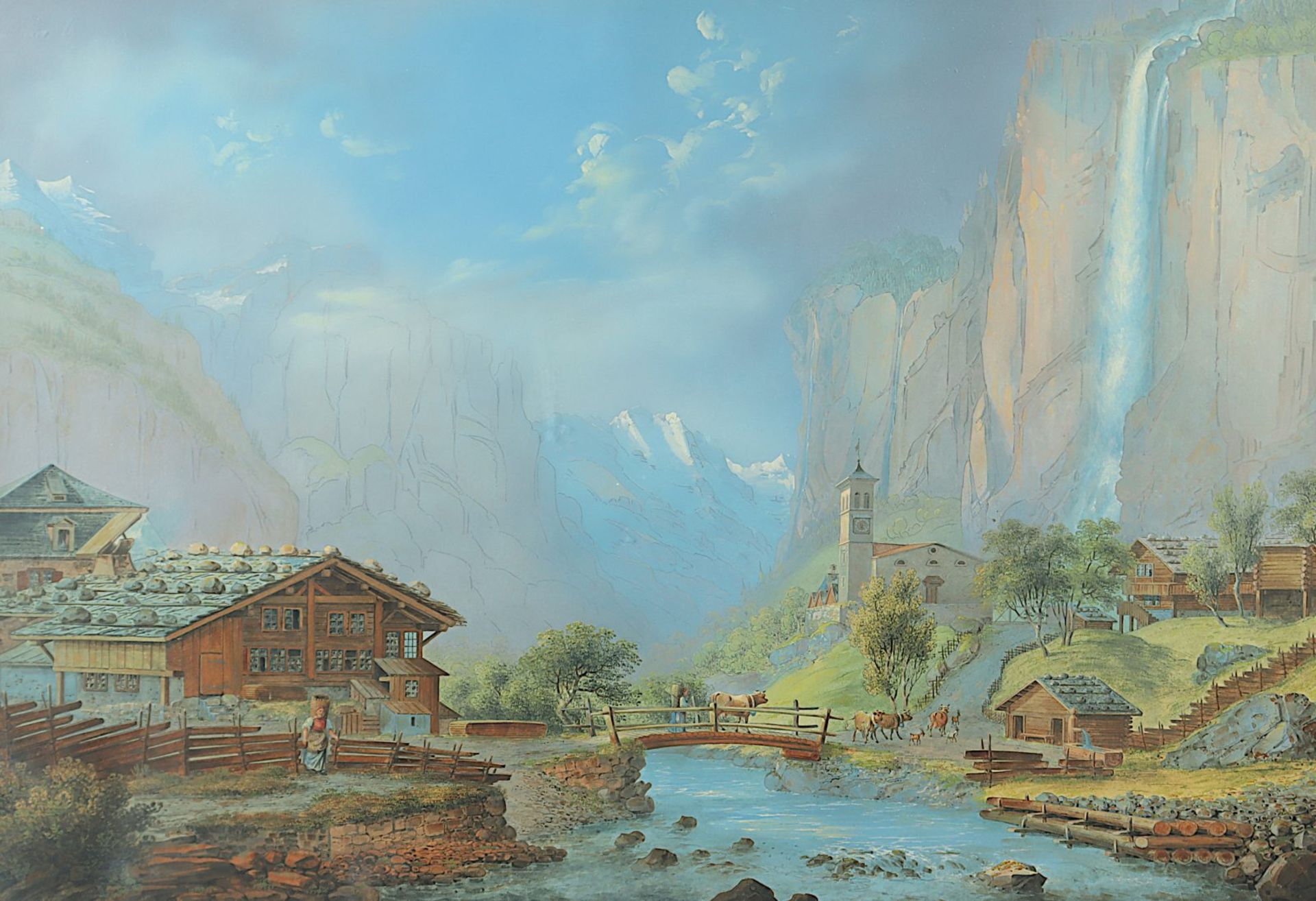 BLEULER, Ludwig (1792-1850), "Paar Ansichten aus den Schweizer Alpen", R. - Bild 2 aus 5