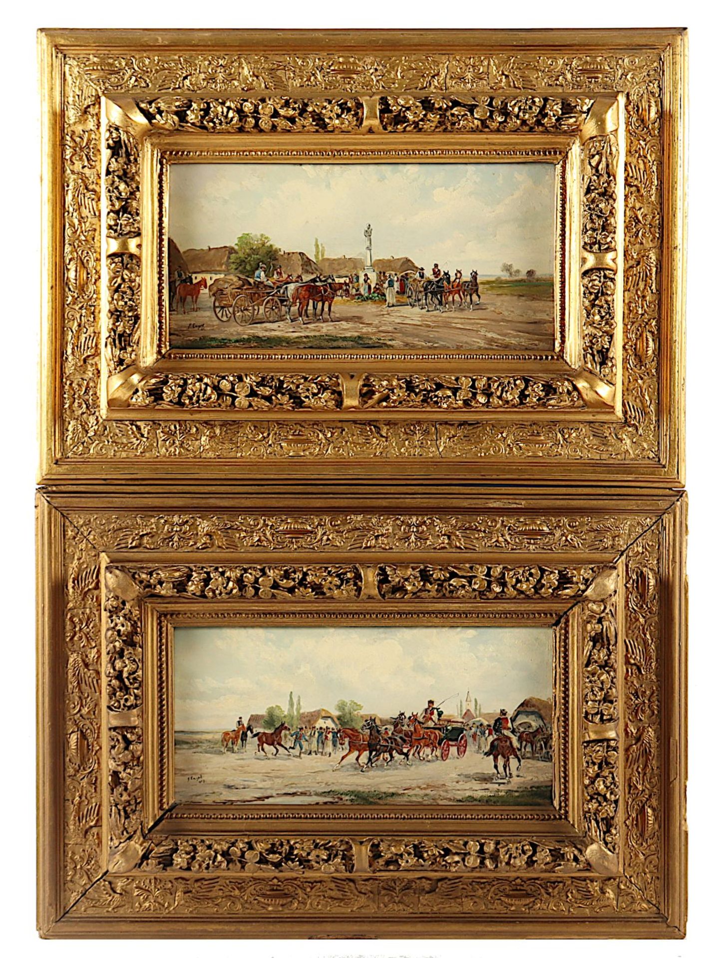 ENGEL, F. (Genremaler um 1900), "Paar Landschaften am Balaton", R.