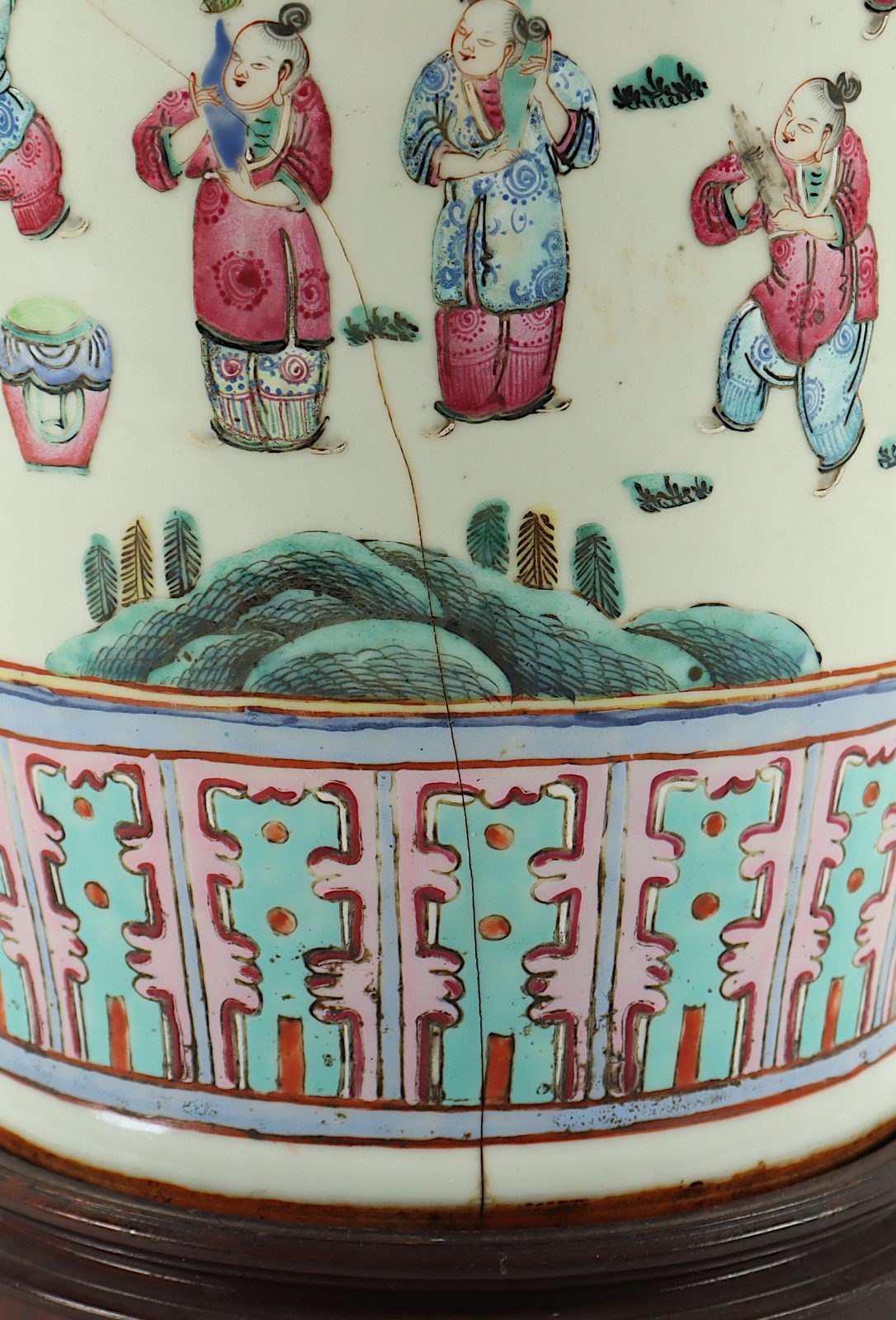Vase, auf Holzsockel, China - Image 5 of 7