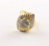 Opal-Ring, 750/ooo GG, 11g