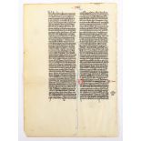 Blatt einer mittelalterlichen Bibel-Handschrift, um 1250-1270, ungerahmt