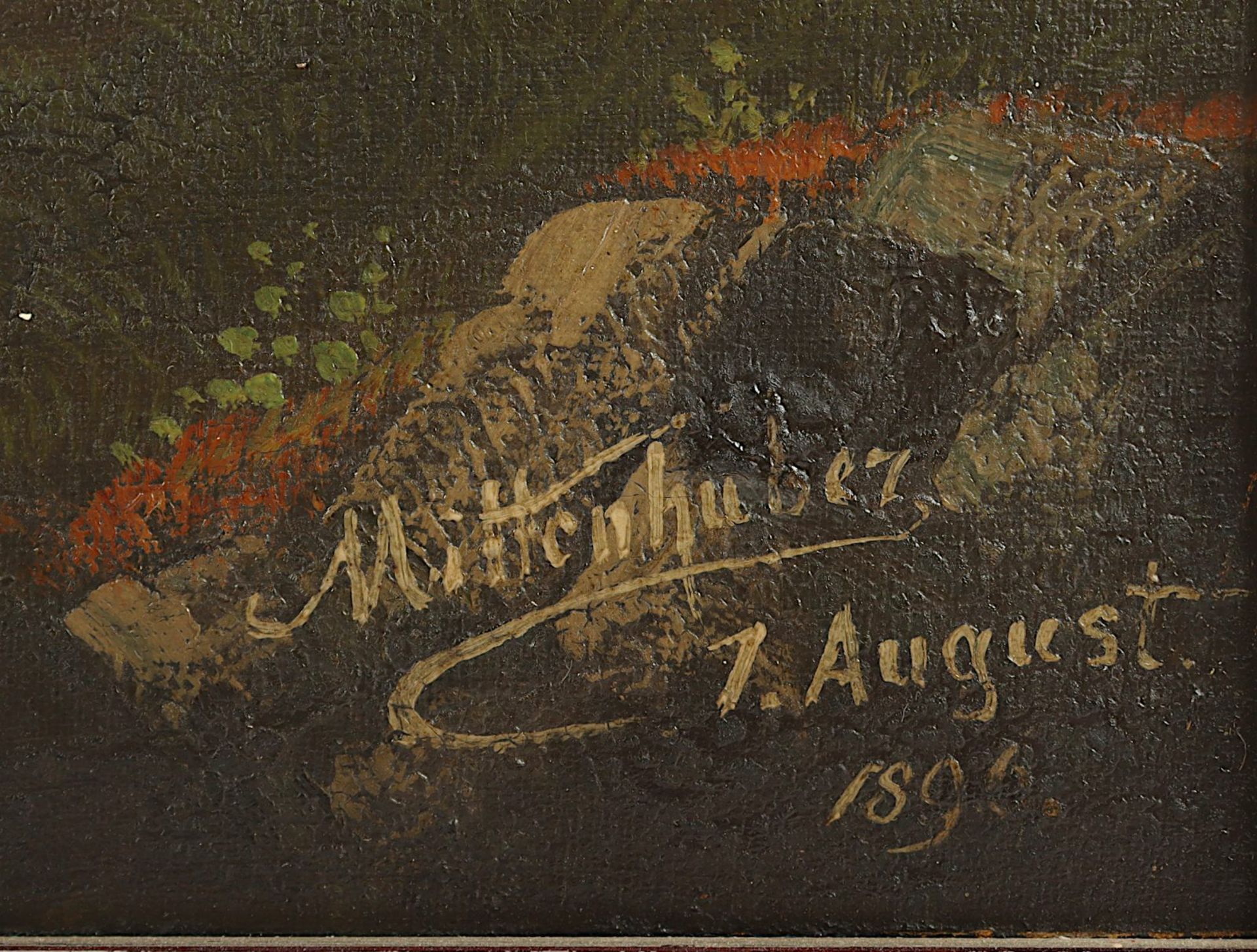 MITTENHUBER, B. (Österreich 2.H.19.Jh.), "Alpensee", besch., R. - Image 3 of 4