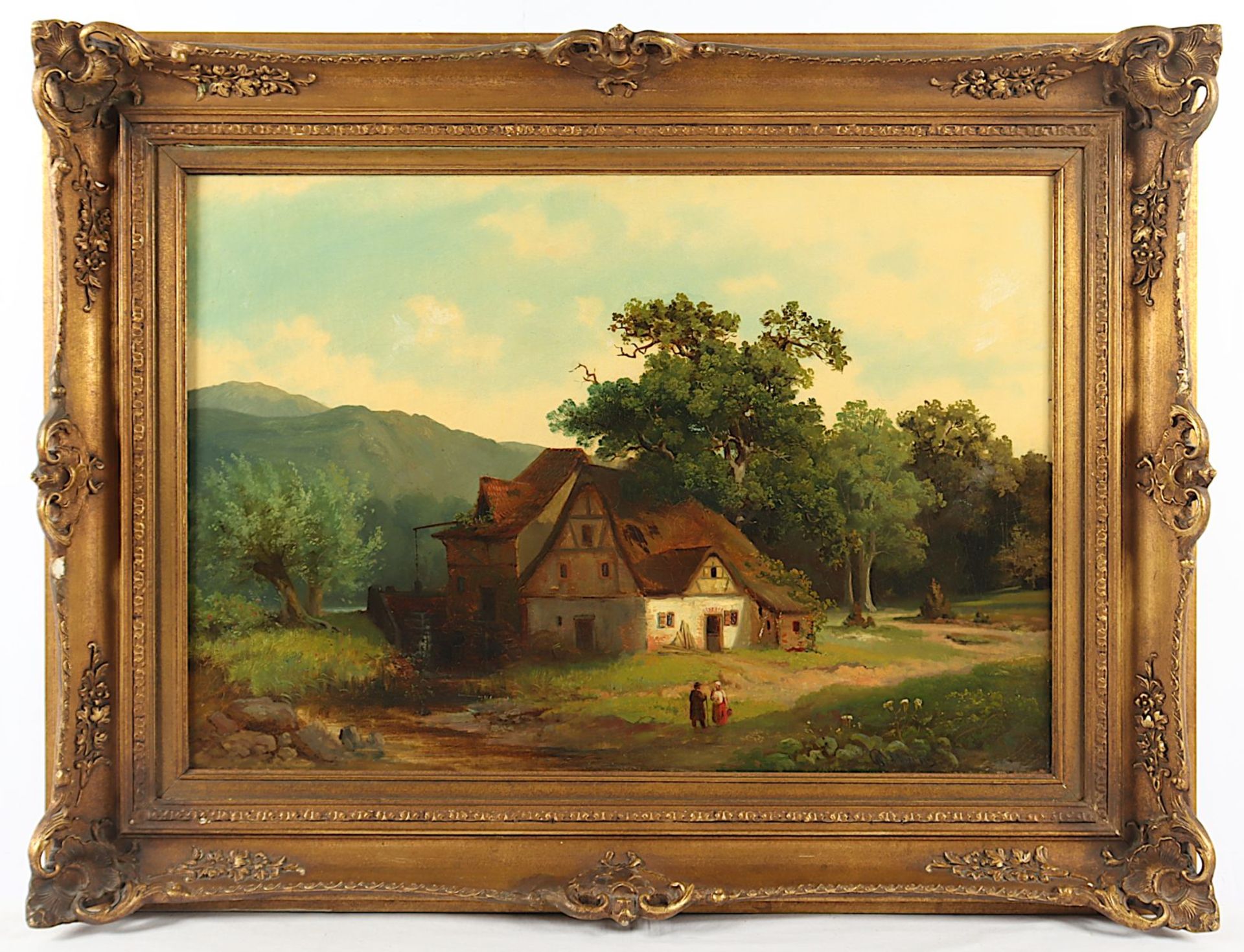 HÖRTER, August (1834-1906), "Landschaft mit alter Wassermühle", R.