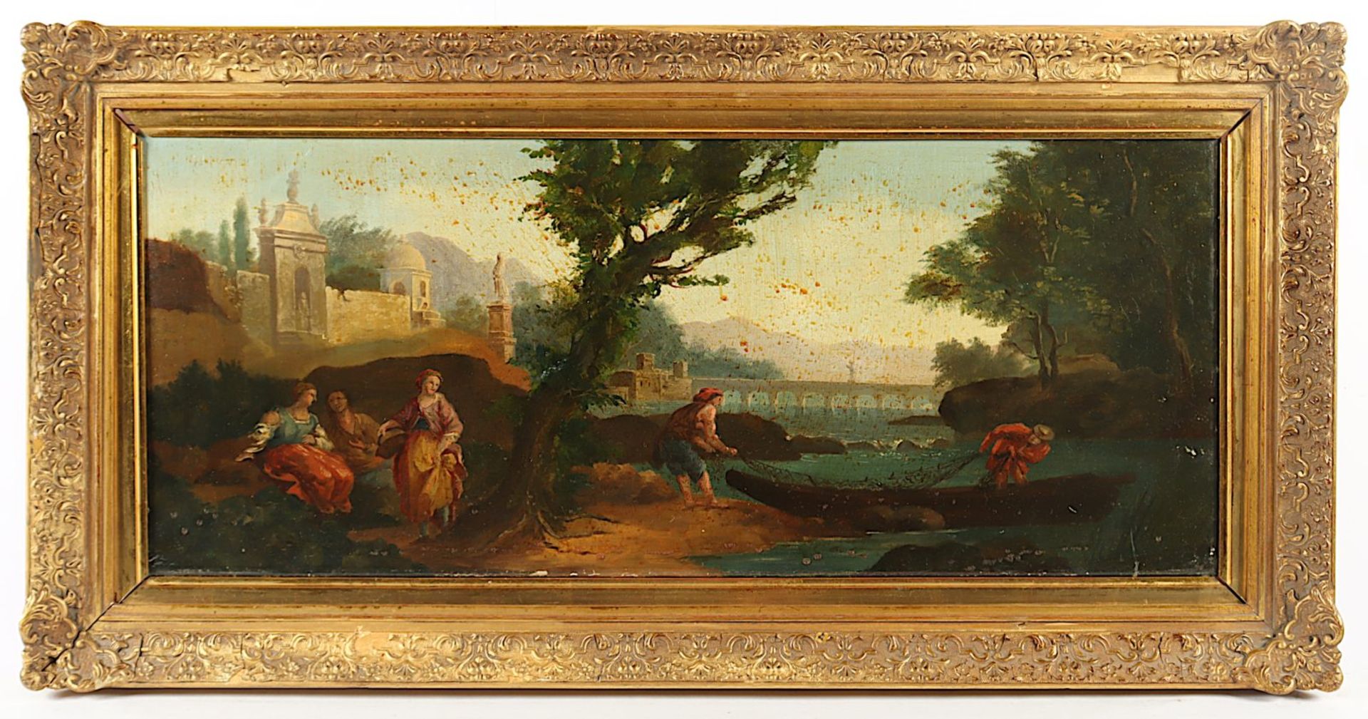 MALER DES 18.JH., "Landschaft mit "Figurenstaffage", R.