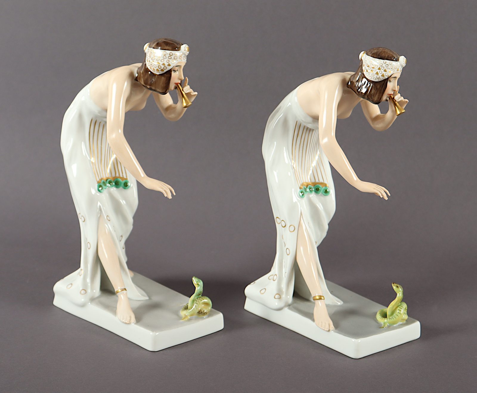 zwei Figuren Schlangentänzerin, Boeß, Rosenthal - Image 2 of 5