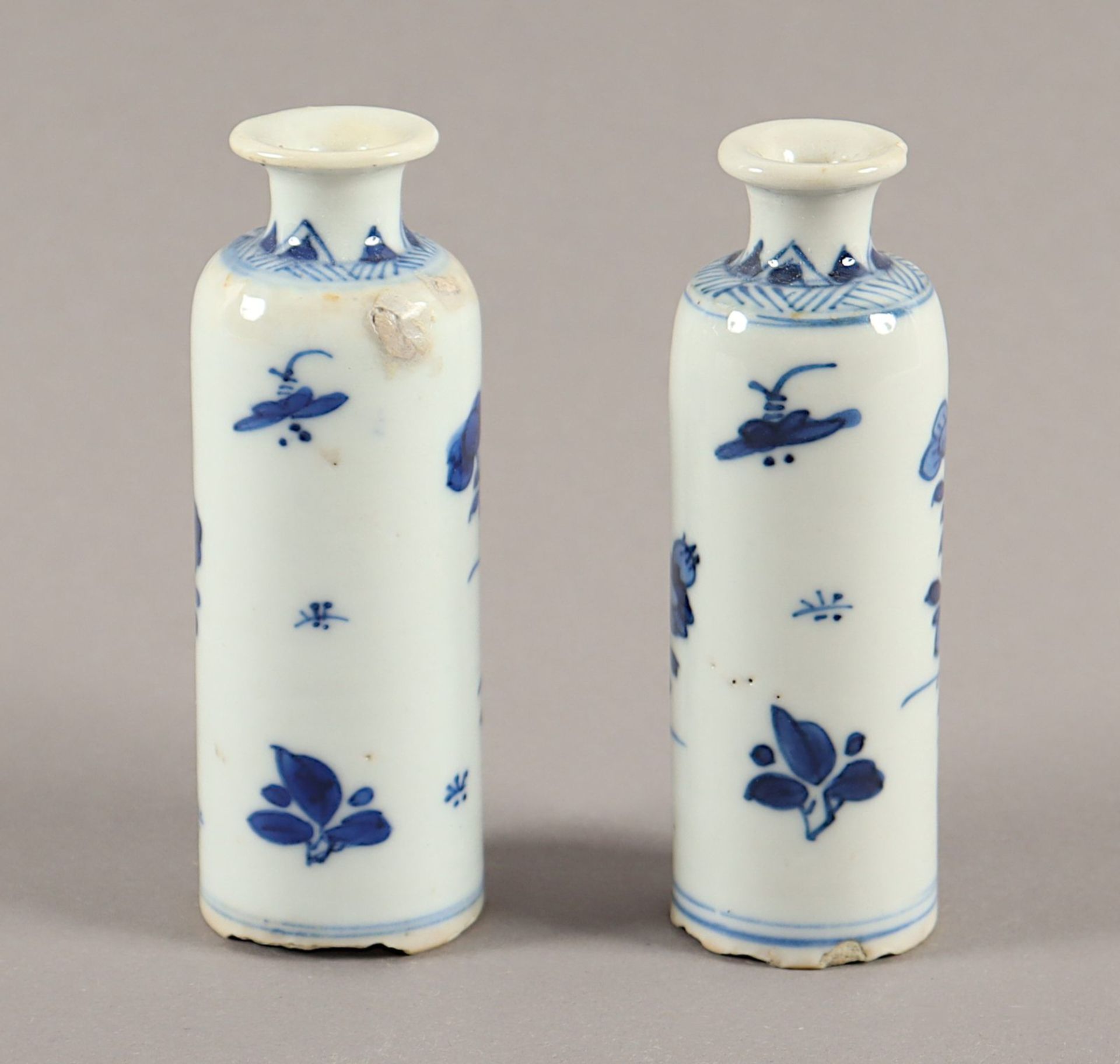 Paar Snuff Bottle, blau-weiß, China, Kangxi - Image 3 of 5