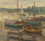 ZAWADZKY, Margarete von (1889-1964), "Schiffe im Hafen", R.