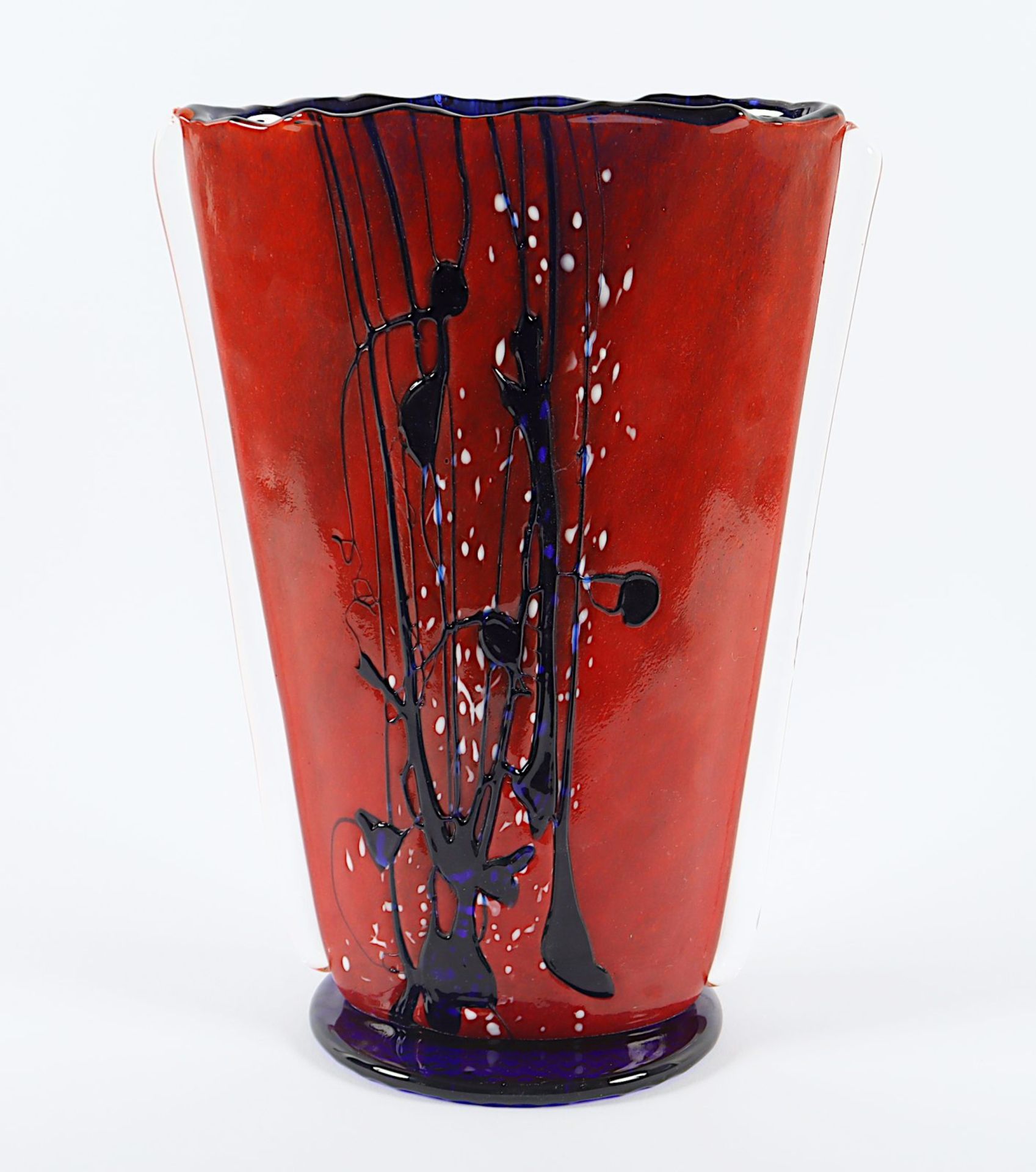 Vase, Glas, signiert Jiri Suhajek (*1943)