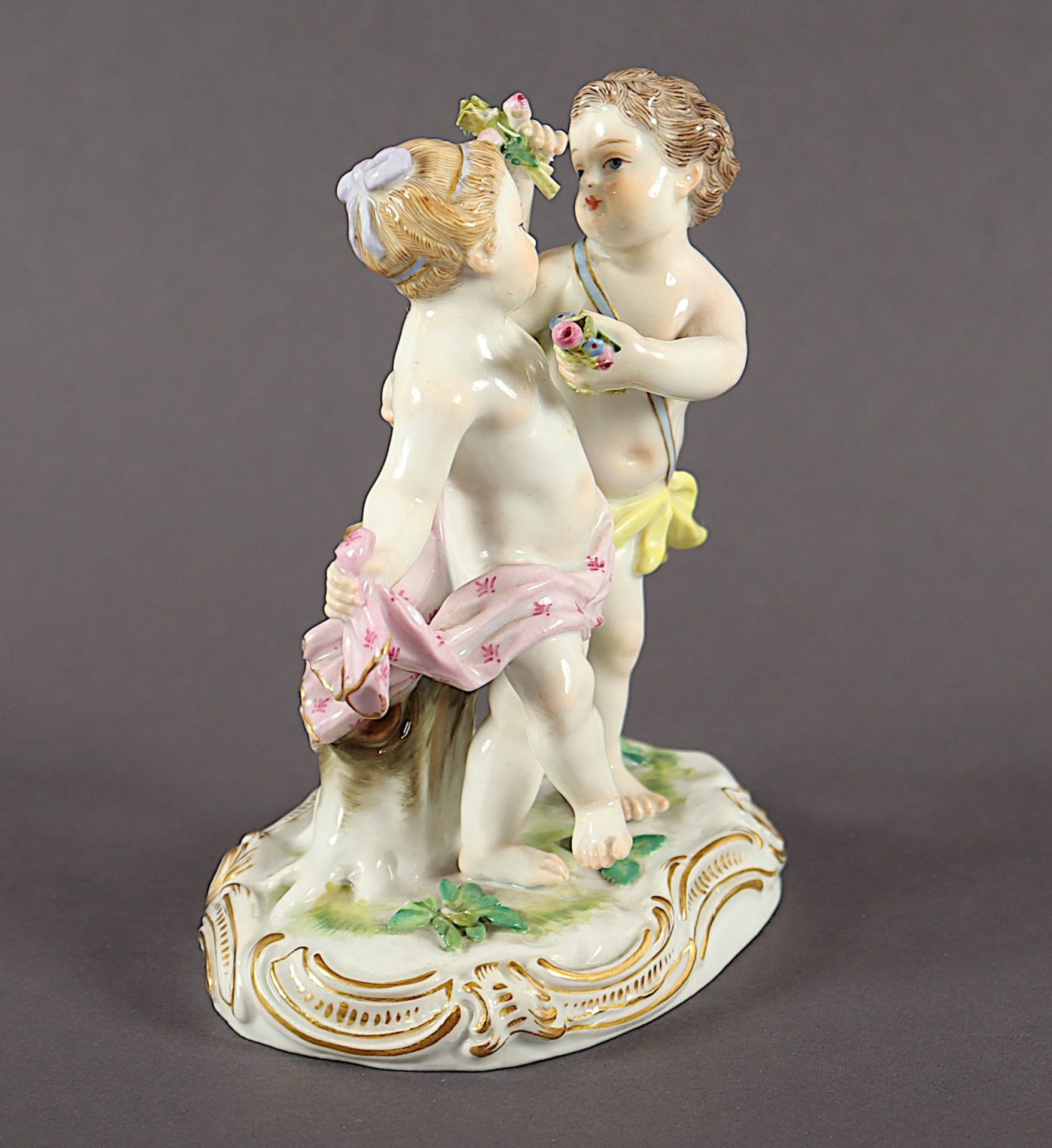 Amorettengruppe, Kaendler, Meissen, E.19.Jh. - Bild 3 aus 5