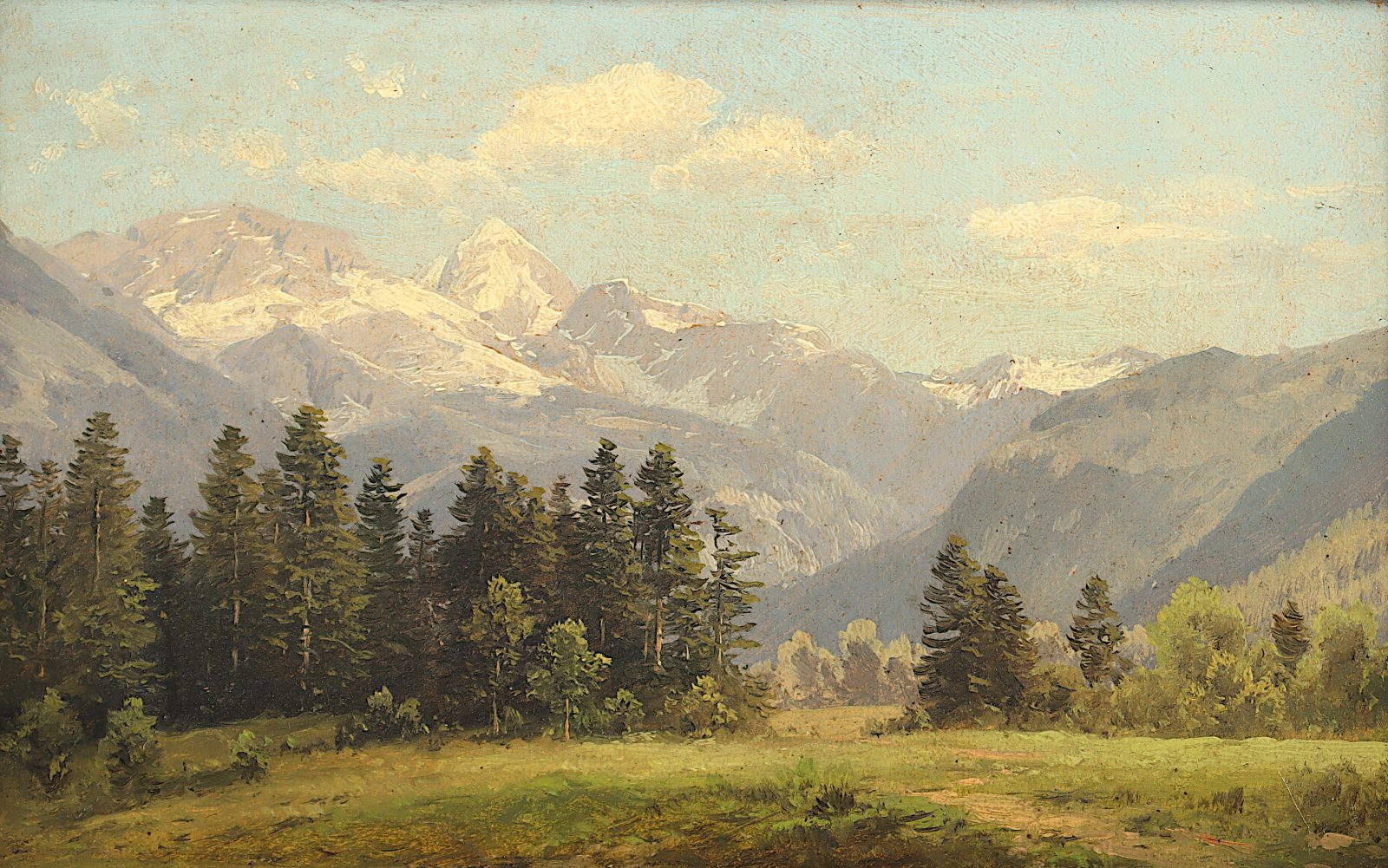 WAAGEN, Adalbert (1833-1898), "Blick auf den Fagstein, Kahlersberg und Gotzentauern", R. - Image 2 of 3