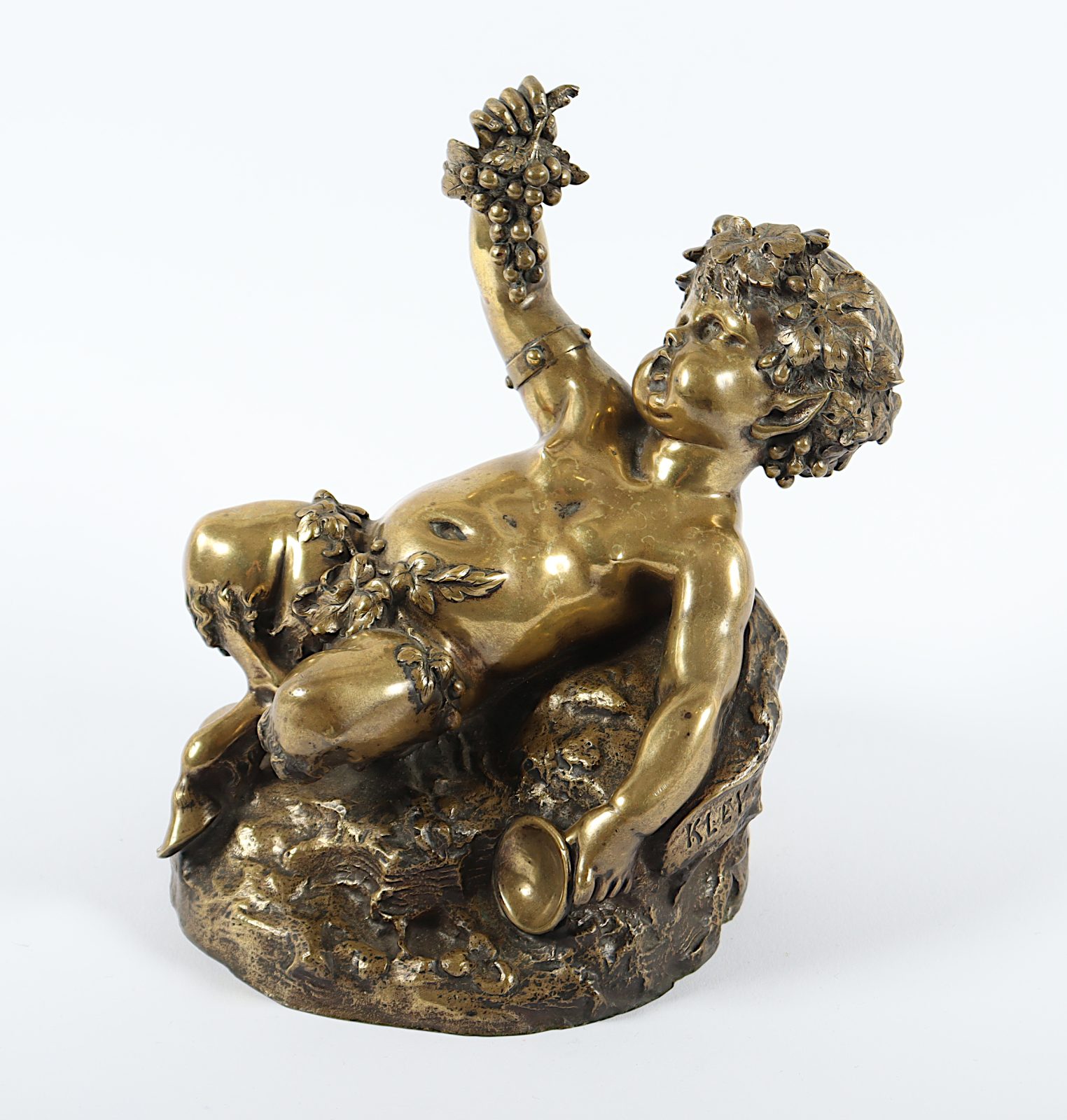 Kley, Louis, "Bacchus Kind", Tiffany & Co. Marke, Bronze - Image 2 of 5