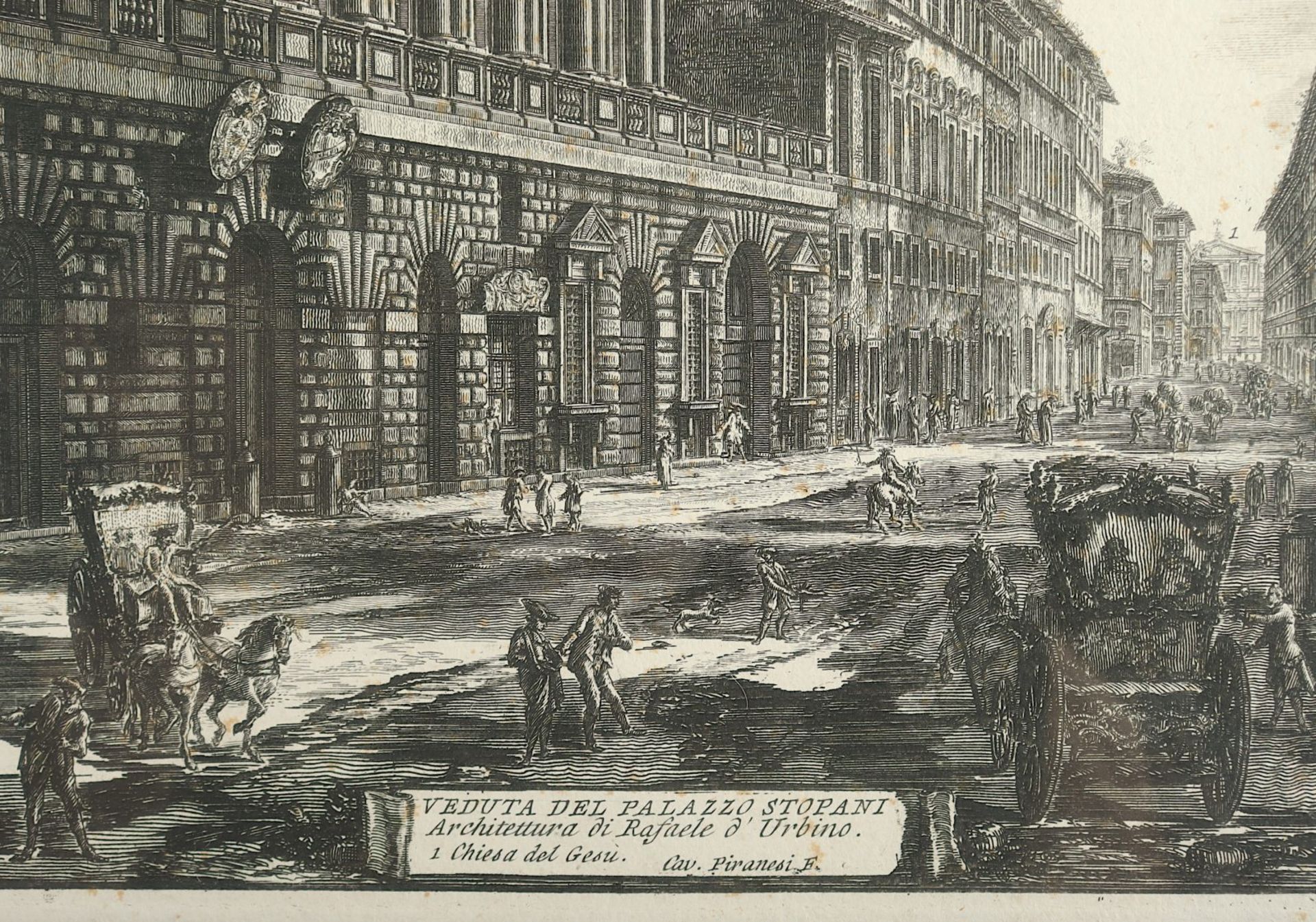 Piranesi, "Palazzo Stopani", aus "Vedute di Roma", R. - Image 2 of 2